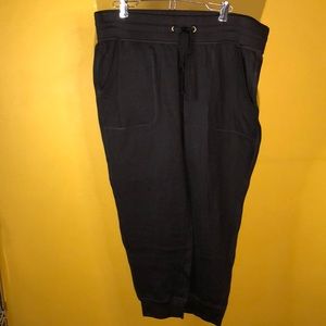 Black cotton joggers